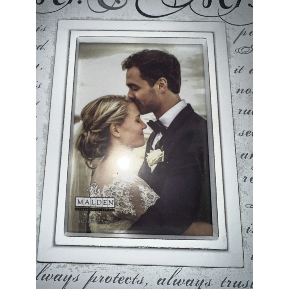 Mr and Mrs Wedding Picture Frame 5x7 Malden International 1 Corinthians Love